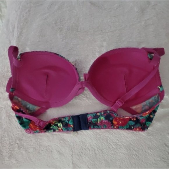 Aerie Limited Edition Pushup- Floral Magenta 'Emma' Bra- 32B - Picture 7 of 9